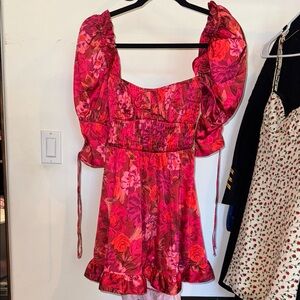 For Love and Lemons Puff Sleeve Dress